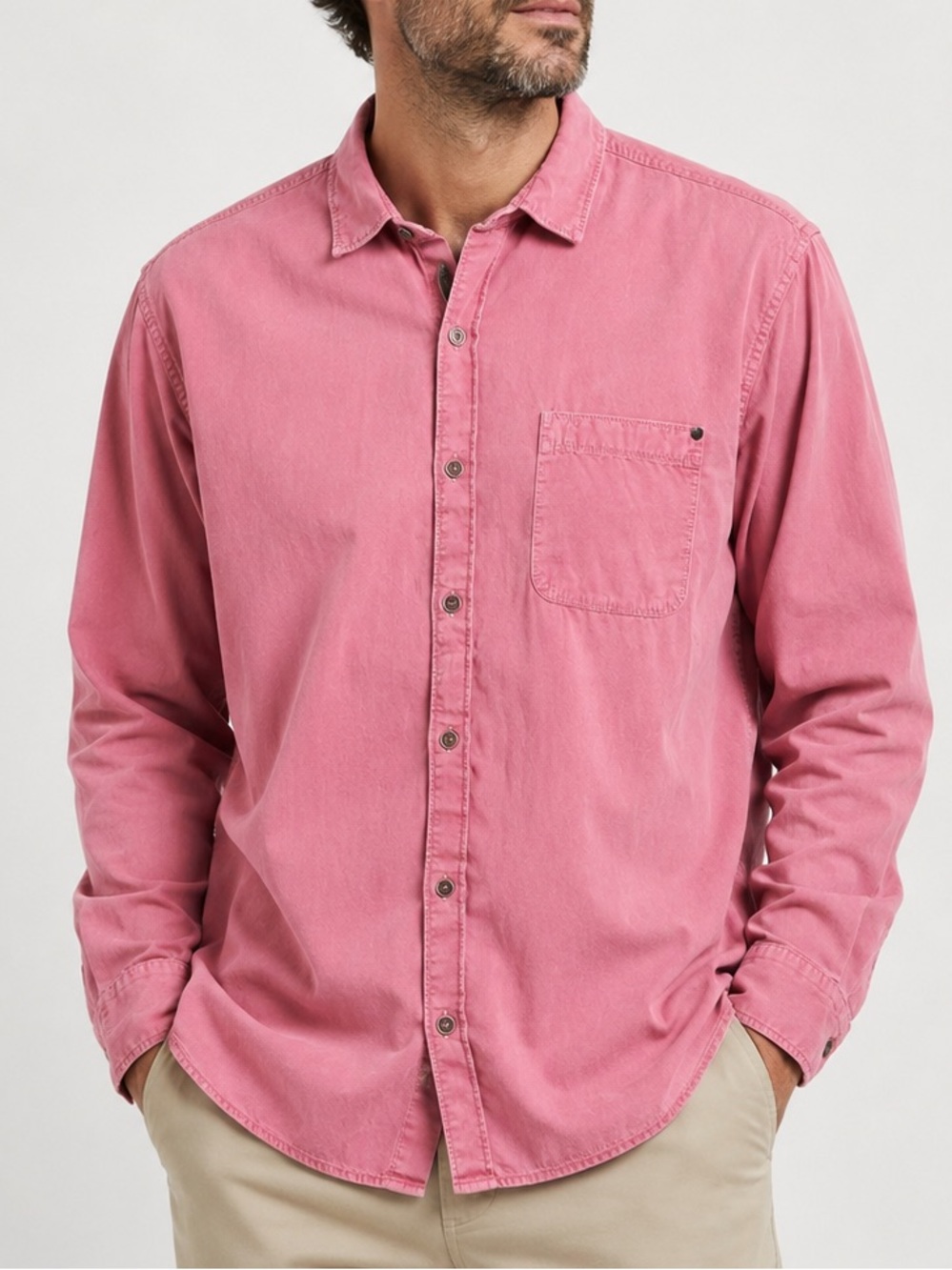 Tommy Bahama Pink Cotton Blend Resort Coastal Button Down Shirt